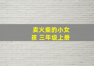 卖火柴的小女孩 三年级上册